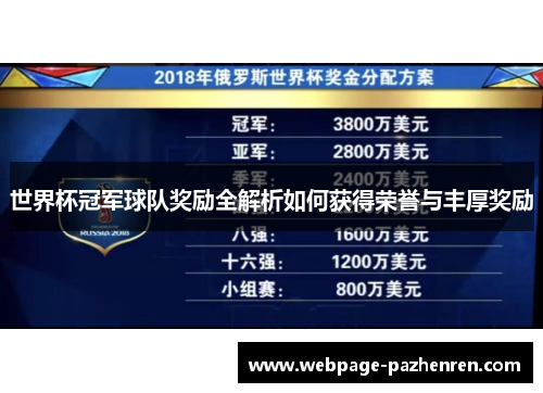 世界杯冠军球队奖励全解析如何获得荣誉与丰厚奖励 世界杯冠军球队奖励全解析如何获得荣誉与丰厚奖励