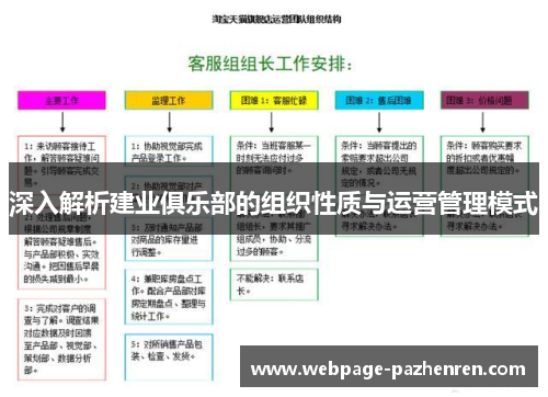 深入解析建业俱乐部的组织性质与运营管理模式